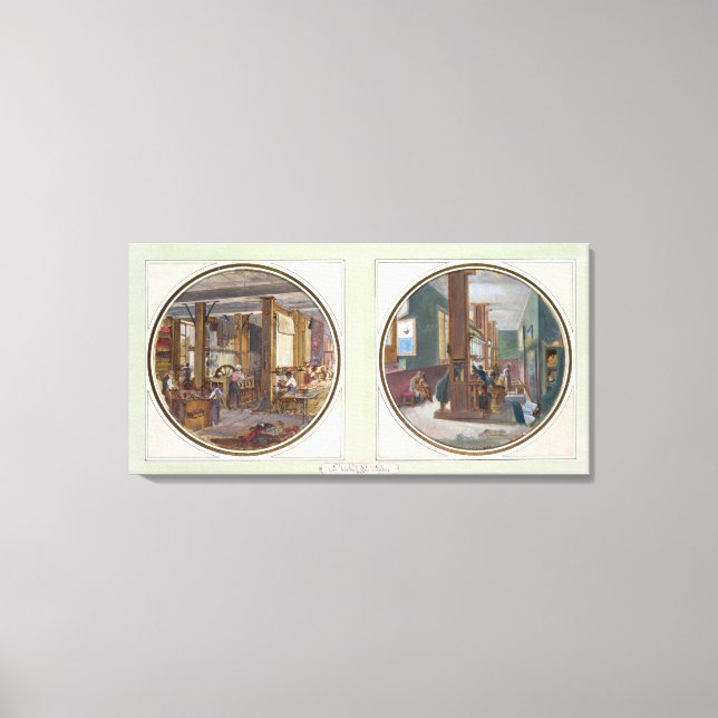 Lienzo Taller de Gobelins, 1840 (Anverso)