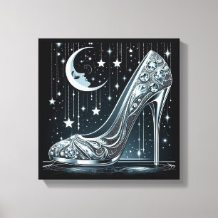 Lienzo Talones altos celestes y de Stiletto