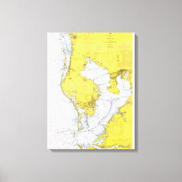 Lienzo Tampa Bay, gráfico náutico de Florida