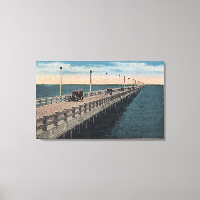Lienzo Tampa, FloridaView of Gandy BridgeTampa, FL (Anverso)