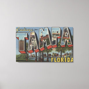 Lienzo Tampa, letra ScenesTampa, FL de FloridaLarge