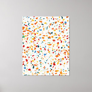 Lienzo Tan Terrazzo   Pintado ecléctico Quirky Confetti