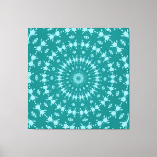 Lienzo Tanager Turquesa y Azul Teal Patrón Abstracto M