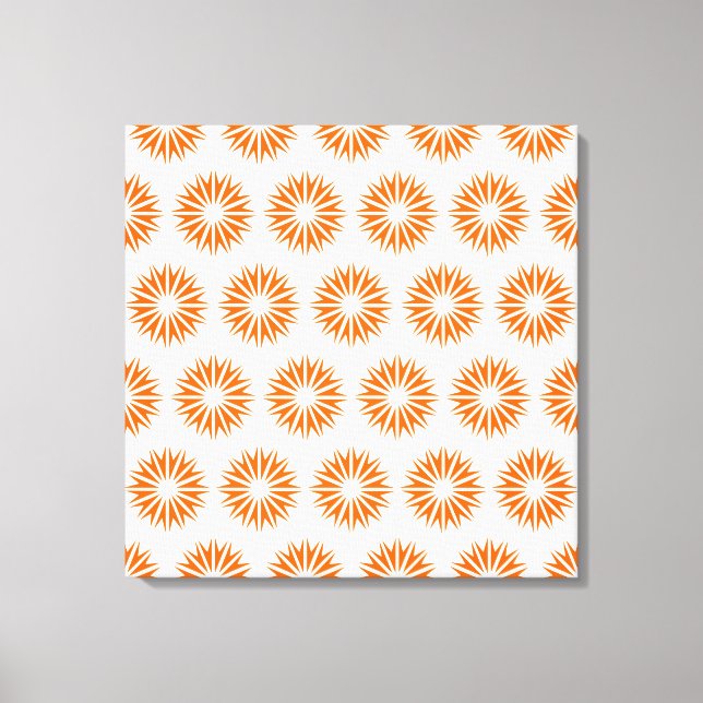 Lienzo Tangerine Modern Sunbursts (Anverso)