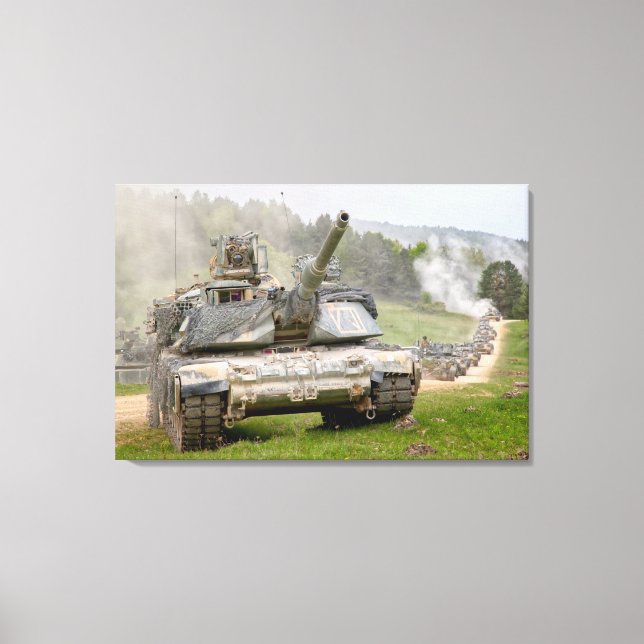 Lienzo TANQUE DE BATALLA - M1 Abrams 24x36 (Anverso)