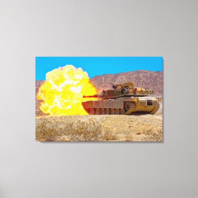 Lienzo TANQUE DE BATALLA - M1 Abrams 24x36 (Anverso)