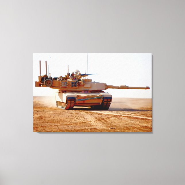 Lienzo TANQUE DE BATALLA - M1 Abrams 24x36 (Anverso)