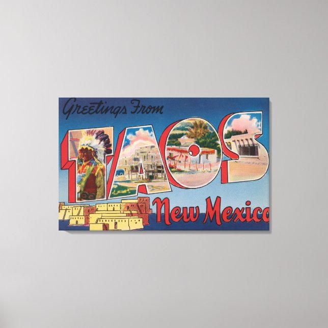 Lienzo Taos, Nuevo MéxicoGrandes Escenas de letrasTaos, N (Anverso)