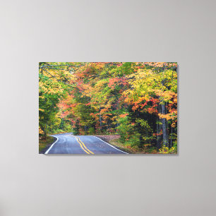 Lienzo Tapa De Color Del Otoño A Lo Largo De La Autopista