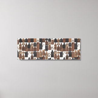 Lienzo Tapa envuelto de pueblo de madera