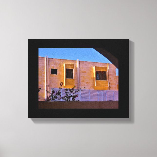 Lienzo Tapas de la ventana de madera (Anverso)