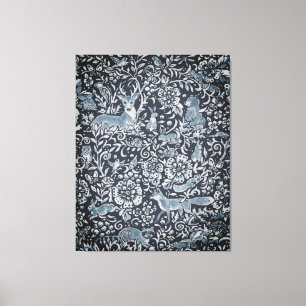 Lienzo Tapestry Look Large Blue White Woolland Animal Art