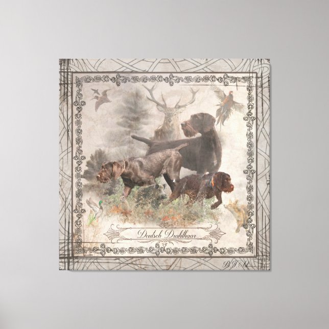 Lienzo Tapiz De Puntero Con Cableado Alemán Faux Canvas P (Anverso)