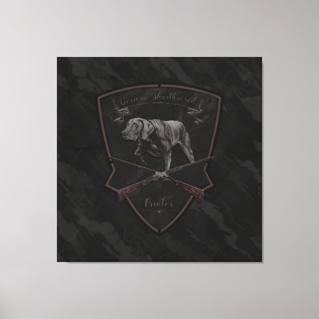 Lienzo Tapiz de punteros de canal corto alemán (Anverso)