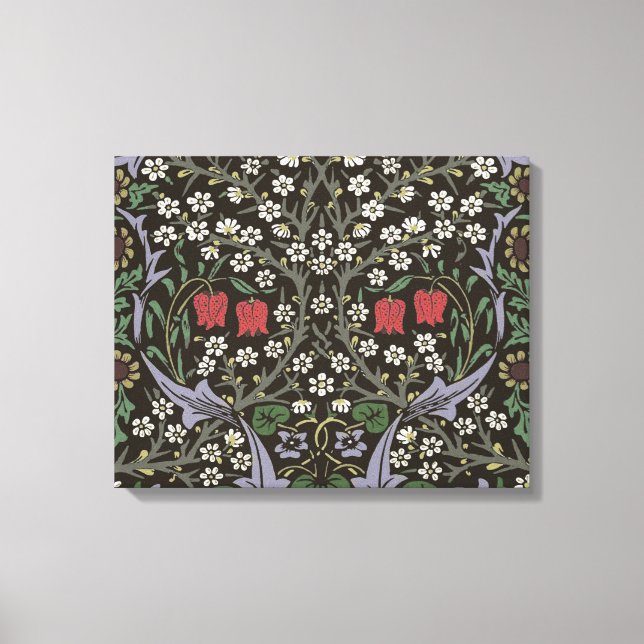 Lienzo Tapiz floral de William Morris Blackthorn (Anverso)