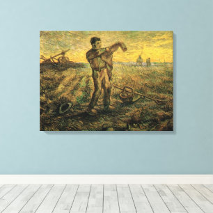 Lienzo Tarde - Fin del día de Vincent van Gogh