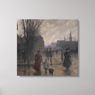 Lienzo Tarde lluviosa en la avenida de Hennepin, c.1902