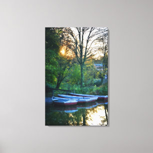 Lienzo Tardes en el lago