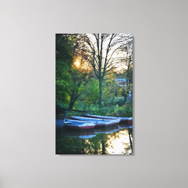 Lienzo Tardes en el lago (Anverso)
