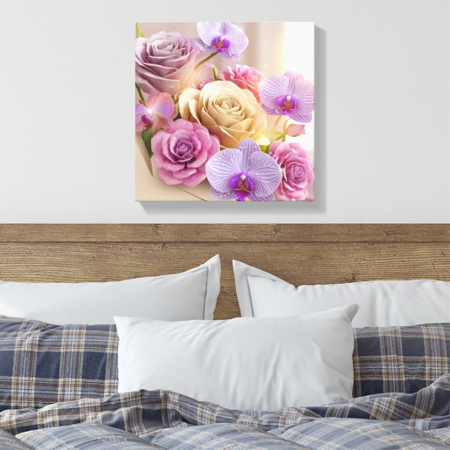 Lienzo Tarjeta de felicitación 3D Splendor Springtime con (Insitu(Dormitorio))