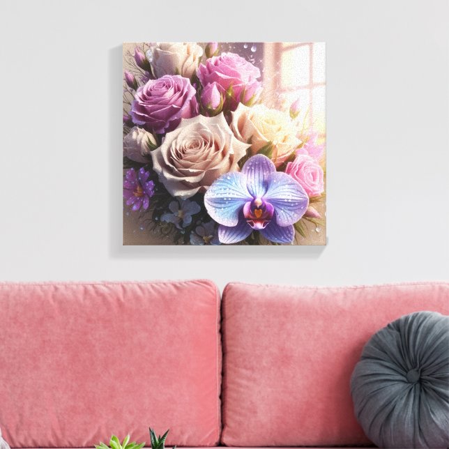 Lienzo Tarjeta de felicitación 3D Splendor Springtime con (Insitu (Sala de estar))