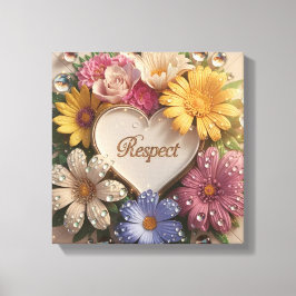 Lienzo Tarjeta de Felicitación de Lujo 3D con Diseño Flor