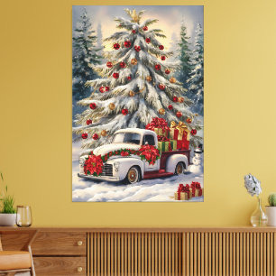 Lienzo Tarjeta de Felicitación de Navidad Vintage – Majes