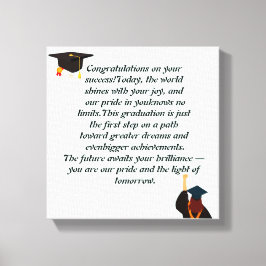 Lienzo Tarjeta de graduación | Cita inspiradora | Clase d