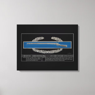 Lienzo Tarjeta de infantería de combate técnica