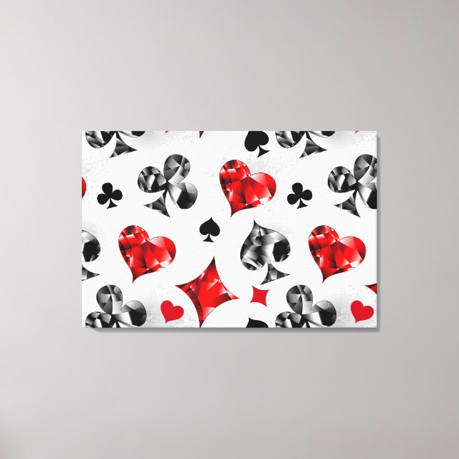 Lienzo Tarjeta de juego de jugador de póquer se adapta a  (Anverso)