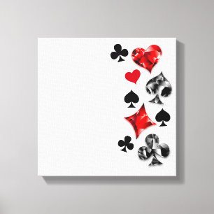 Lienzo Tarjeta de juego de jugador de póquer se adapta a