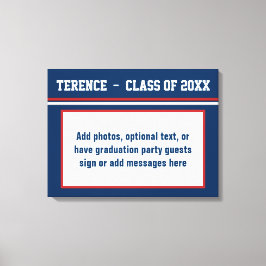 Lienzo Tarjeta de memoria de firma de invitado de Fiesta