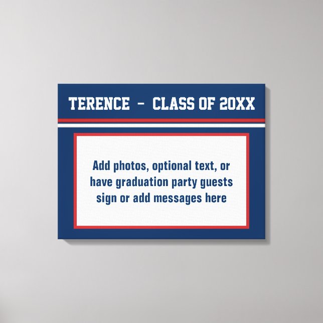 Lienzo Tarjeta de memoria de firma de invitado de Fiesta  (Anverso)