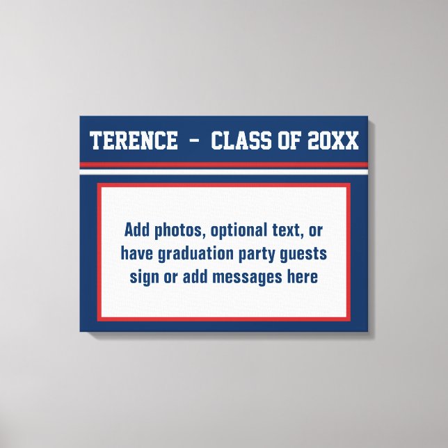 Lienzo Tarjeta de memoria de firma de invitado de Fiesta  (Anverso)