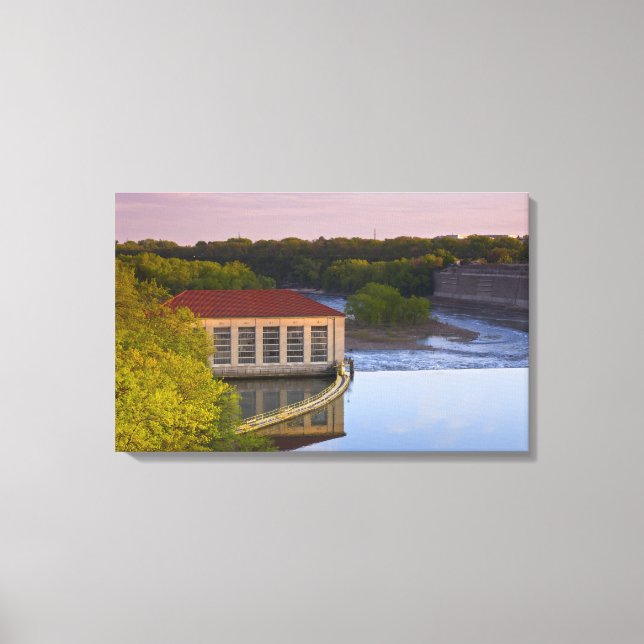 Lienzo Tarjeta de red eléctrica y de represa de Highland  (Anverso)