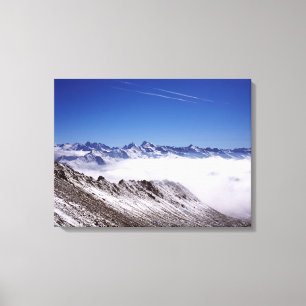 Lienzo Tarjeta de vacaciones Snow Davos Suiza