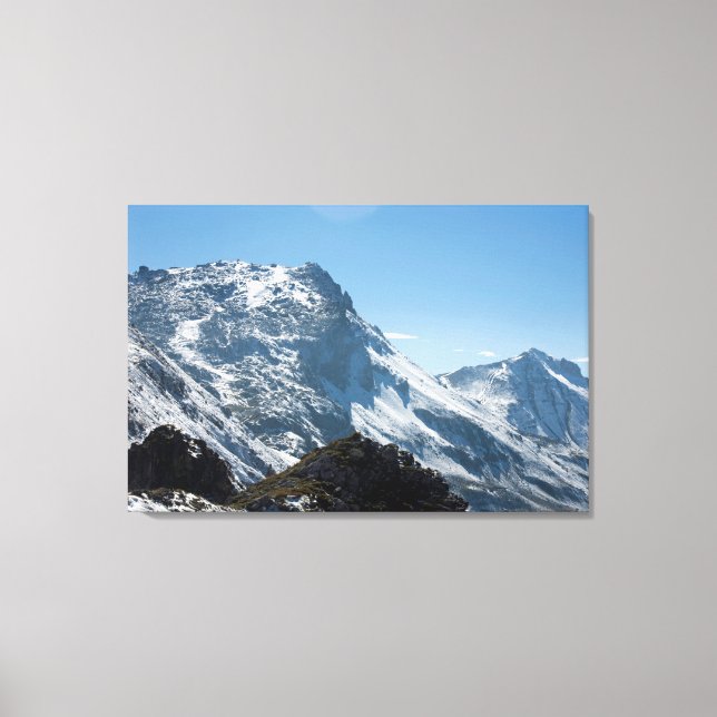 Lienzo Tarjeta de vacaciones Snow Davos Suiza (Anverso)