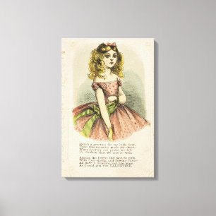 Lienzo Tarjeta del Día de San Valentín Romántico Retro, s