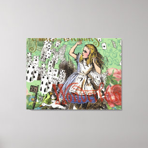 Lienzo tarjetas de aventura de alice en el país de las ma