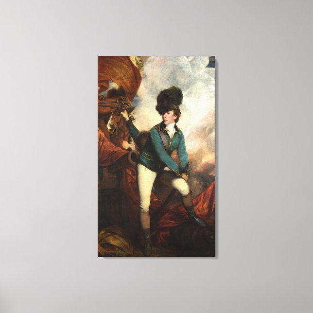 Lienzo Tarleton de canvas Banastre por Joshua Reynolds (Anverso)