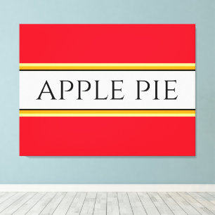 Lienzo TARTA DE MANZANA Dulce Rojo Brillante Blanco Amari