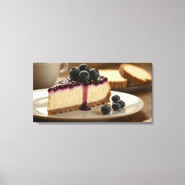 Lienzo Tarta de queso con arándanos (Anverso)