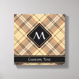 Lienzo Tartan beige y marrón