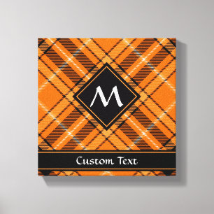 Lienzo Tartan Naranja de Halloween