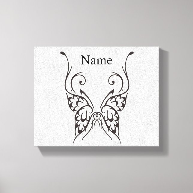 Lienzo Tatuaje de mariposa estilizada Thunder_Cove (Anverso)