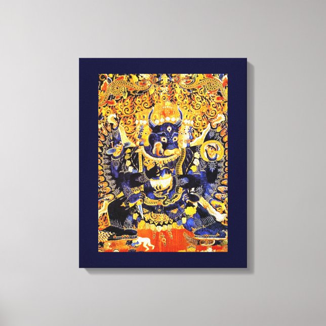Lienzo Tatuaje del dios de la muerte del tangka Yamantaka (Anverso)