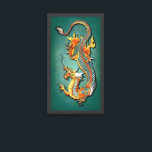 Lienzo Tatuaje del dragón de fuego de la fantasía venecia<br><div class="desc">Hermoso, colorido y contemporáneo naranja y de color amarillo vintage y vieja escuela China diseño de tatuajes de dragón de fuego en fondo verde. Hecho para tatuajes, arte oriental, chino o japonés, dragón, criatura fantasía o amante de la ciencia ficción. Decoración original, elegante, elegante y caprichosa para decorar el dormitorio...</div>
