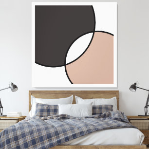 Lienzo Taupe White Circles