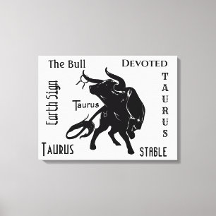 Lienzo Tauro Poderoso el Toro Zodiaco