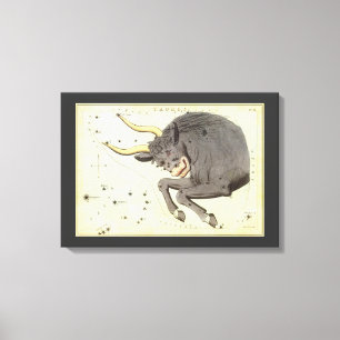 Lienzo Tauro Toro, Constellación Vintage Espejo de Urania